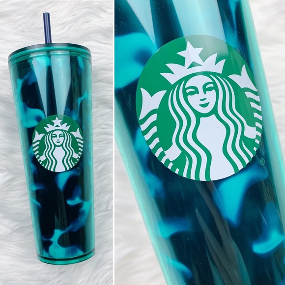Starbucks Tortoise Shell Summer 2020 Teal Blue Cup